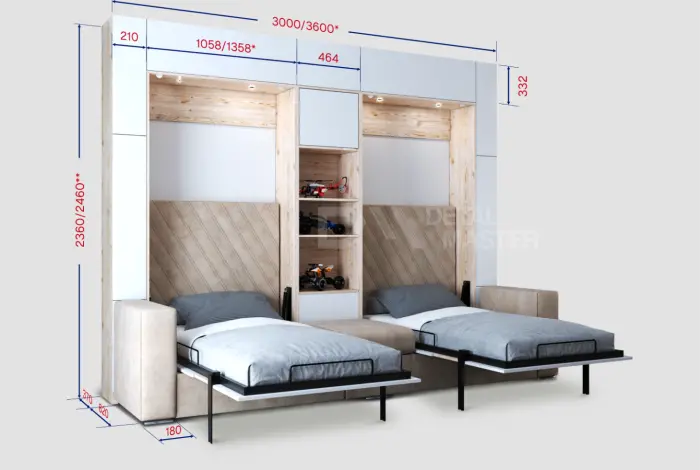 Шкаф-кровать трансформер "Twin"